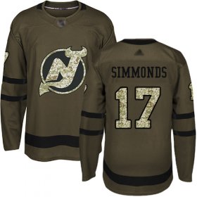 Wholesale Cheap Adidas Devils #17 Wayne Simmonds Green Salute to Service Stitched NHL Jersey