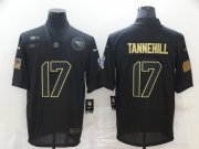 Wholesale Cheap Men's Tennessee Titans #17 Ryan Tannehill Black 2020 Salute To Service Stitched NFL Nike Limited Jersey