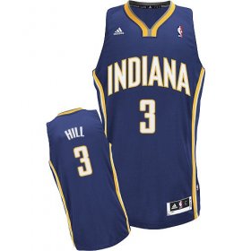 Wholesale Cheap Indiana Pacers #3 George Hill Navy Blue Swingman Jersey