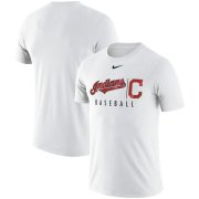 Wholesale Cheap Cleveland Indians Nike MLB Practice T-Shirt White