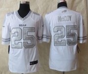 Wholesale Cheap Nike Bills #25 LeSean McCoy White Men's Stitched NFL Limited Platinum Jersey