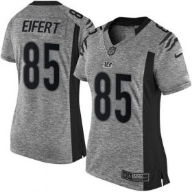 Wholesale Cheap Nike Bengals #85 Tyler Eifert Gray Women\'s Stitched NFL Limited Gridiron Gray Jersey