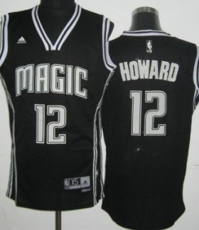 Wholesale Cheap Orlando Magic #12 Dwight Howard Revolution 30 Swingman Black With White Jersey
