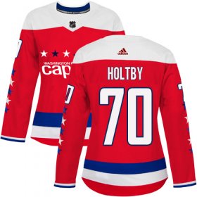 Wholesale Cheap Adidas Capitals #70 Braden Holtby Red Alternate Authentic Women\'s Stitched NHL Jersey
