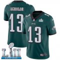 Wholesale Cheap Nike Eagles #13 Nelson Agholor Midnight Green Team Color Super Bowl LII Men's Stitched NFL Vapor Untouchable Limited Jersey