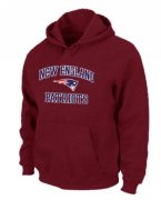 Wholesale Cheap New England Patriots Heart & Soul Pullover Hoodie Red
