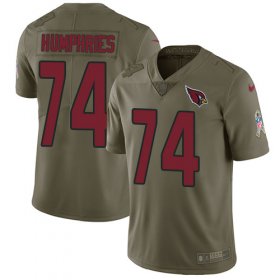 Wholesale Cheap Nike Cardinals #74 D.J. Humphries Olive Men\'s Stitched NFL Limited 2017 Salute to Service Jersey