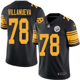 Wholesale Cheap Nike Steelers #78 Alejandro Villanueva Black Men\'s Stitched NFL Limited Rush Jersey