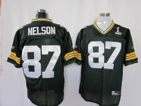 Wholesale Cheap Packers #87 Jordy Nelson Green Super Bowl XLV Stitched NFL Jersey
