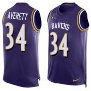 Wholesale Cheap Nike Ravens #34 Anthony Averett Purple Team Color Men's Stitched NFL Limited Tank Top Jersey