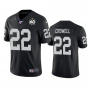 Wholesale Cheap Nike Raiders #22 Isaiah Crowell Black 60th Anniversary Vapor Limited Stitched NFL 100th Season Jersey