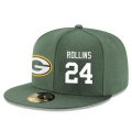 Wholesale Cheap Green Bay Packers #24 Quinten Rollins Snapback Cap NFL Player Green with White Number Stitched Hat