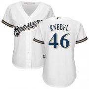 Wholesale Cheap Brewers #46 Corey Knebel White Home Women's Stitched MLB Jersey
