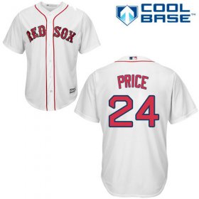 Wholesale Cheap Red Sox #24 David Price White Cool Base Stitched Youth MLB Jersey