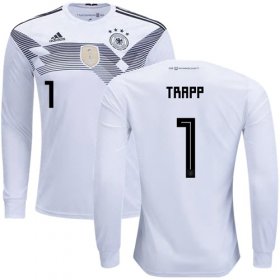 Wholesale Cheap Germany #1 Trapp White Home Long Sleeves Soccer Country Jersey