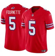 Men's Buffalo Bills #5 Leonard Fournette Red Vapor Untouchable Limited Football Stitched Game Jersey