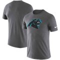 Wholesale Cheap Carolina Panthers Nike Essential Logo Dri-FIT Cotton T-Shirt Heather Charcoal