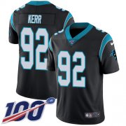 Wholesale Cheap Nike Panthers #92 Zach Kerr Black Team Color Men's Stitched NFL 100th Season Vapor Untouchable Limited Jersey