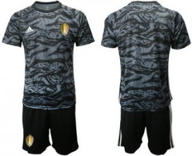 Wholesale Cheap Belgium Black Goalkeeper UEFA Euro 2020 Soccer Jersey