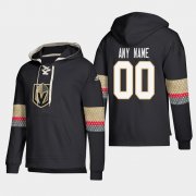 Wholesale Cheap Vegas Golden Knights Personalized Lace-Up Pullover Hoodie Black