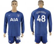 Wholesale Cheap Tottenham Hotspur #48 Edwards Away Long Sleeves Soccer Club Jersey