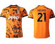 Wholesale Cheap Men 2020-2021 club Juventus Second away aaa version 21 orange Soccer Jerseys