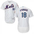 Wholesale Cheap Mets #18 Travis d'Arnaud White(Blue Strip) Flexbase Authentic Collection Stitched MLB Jersey