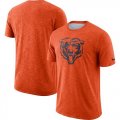 Wholesale Cheap Men's Chicago Bears Nike Orange Sideline Cotton Slub Performance T-Shirt
