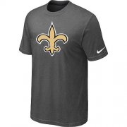 Wholesale Cheap New Orleans Saints Sideline Legend Authentic Logo Dri-FIT Nike NFL T-Shirt Crow Grey