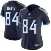 Wholesale Cheap Nike Titans #84 Corey Davis Navy Blue Team Color Women's Stitched NFL Vapor Untouchable Limited Jersey