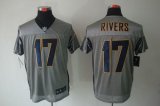 Wholesale Cheap Nike Chargers #17 Philip Rivers Grey Shadow Men's Stitched NFL Elite Jersey