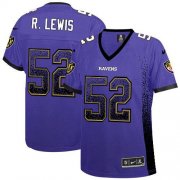 Wholesale Cheap Nike Ravens #52 Ray Lewis Purple Team Color Women's Stitched NFL Elite Drift Fashion Jersey