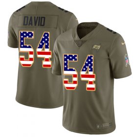 Wholesale Cheap Nike Buccaneers #54 Lavonte David Olive/USA Flag Youth Stitched NFL Limited 2017 Salute to Service Jersey