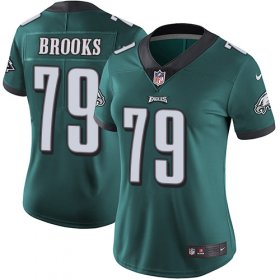 Wholesale Cheap Nike Eagles #79 Brandon Brooks Midnight Green Team Color Women\'s Stitched NFL Vapor Untouchable Limited Jersey