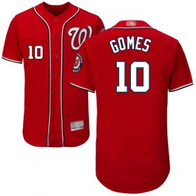 Wholesale Cheap Nationals #10 Yan Gomes Red Flexbase Authentic Collection Stitched MLB Jersey