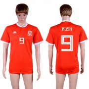Wholesale Cheap Wales #9 Rush Red Home Soccer Club Jersey