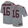 Wholesale Cheap Nike 49ers #16 Joe Montana Lights Out Grey Men's Stitched NFL Elite Jersey