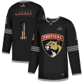 Wholesale Cheap Florida Panthers #1 Roberto Luongo Adidas Men's Black USA Flag Limited NHL Jersey