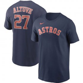Wholesale Cheap Houston Astros #27 Jose Altuve Nike Name & Number T-Shirt Navy