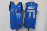 Wholesale Cheap Men's Dallas Mavericks #77 Luka Doncic Light Blue 2020 NBA Swingman Stitched NBA Jersey With NEW Sponsor Logo
