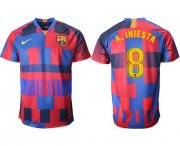 Wholesale Cheap Barcelona #8 A.Iniesta 20th Anniversary Stadium Soccer Club Jersey