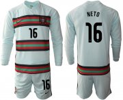Wholesale Cheap Men 2021 European Cup Portugal away Long sleeve 16 soccer jerseys