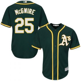 Wholesale Cheap Athletics #25 Mark McGwire Green Cool Base Stitched Youth MLB Jersey