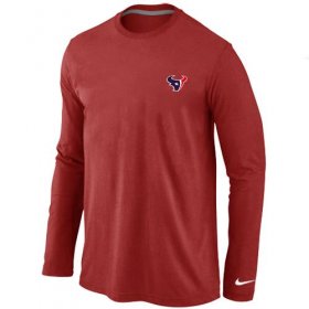 Wholesale Cheap Nike Houston Texans Sideline Legend Authentic Logo Long Sleeve T-Shirt Red