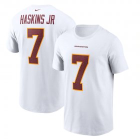 Wholesale Cheap Washington Redskins #7 Dwayne Haskins Football Team Nike Player Name & Number T-Shirt White
