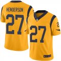 Wholesale Cheap Nike Rams #27 Darrell Henderson Gold Men's Stitched NFL Limited Rush Jersey