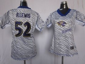 Wholesale Cheap Nike Ravens #52 Ray Lewis Zebra Women\'s Stitched NFL Elite Jersey