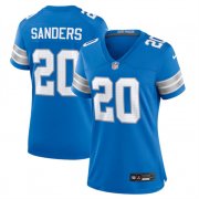 Cheap Women's Detroit Lions #20 Barry Sanders Blue Stitched Jersey(Run Smaller)