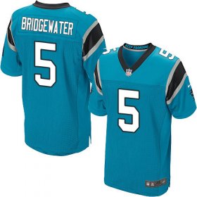 Wholesale Cheap Nike Panthers #5 Teddy Bridgewater Blue Alternate Men\'s Stitched NFL New Elite Jersey