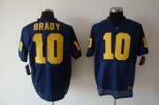 Wholesale Cheap Michigan Wolverines #10 Brady Navy Blue Jersey